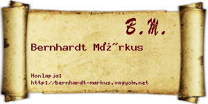 Bernhardt Márkus névjegykártya